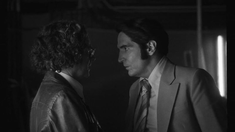 Josh Quong Tart and David Dastmalchian in Late Night with the Devil (2023)